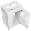 Akoasm 24 in. W Sink Bathroom Vanity Cabinet with Door Shelf, Side Open Storage and Solid Wood Frame-White - 3 of 4