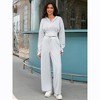 ATHLECHIC Women's Outfits Tracksuits Casual Cropped Hoodie Wide Leg Pants Travel Workout Lounge 2 Piece Sets - 2 of 4