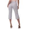 Rekucci Women's Pull-On Mid-Rise Straight-Leg Capri Pants with Button Hem Detail - 3 of 4