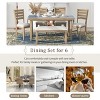 CENGHU Dining Room Table Set for 6, Kitchen Table and 4 Chairs with Bench, Rustic Wood Kitchen Table Set, for Dining Room - 4 of 4