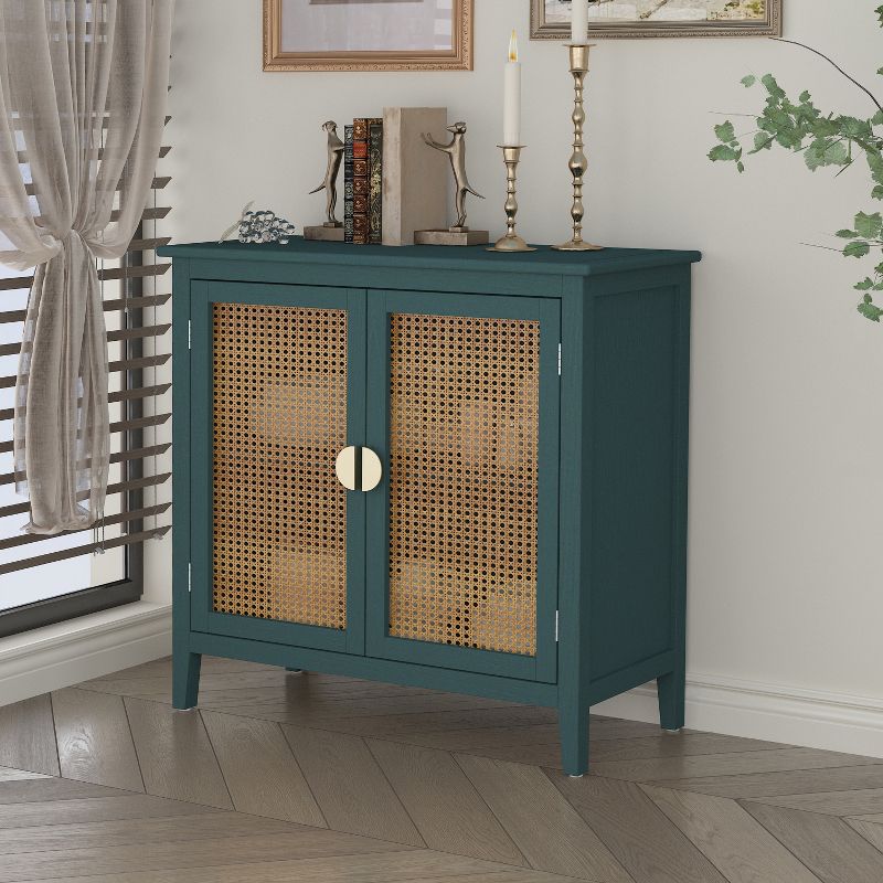 Archie Ash Wood Veneer 2 door  And Pine Legs Accent Cabinet with 1  Inner Shelf-Maison Boucle, 2 of 11