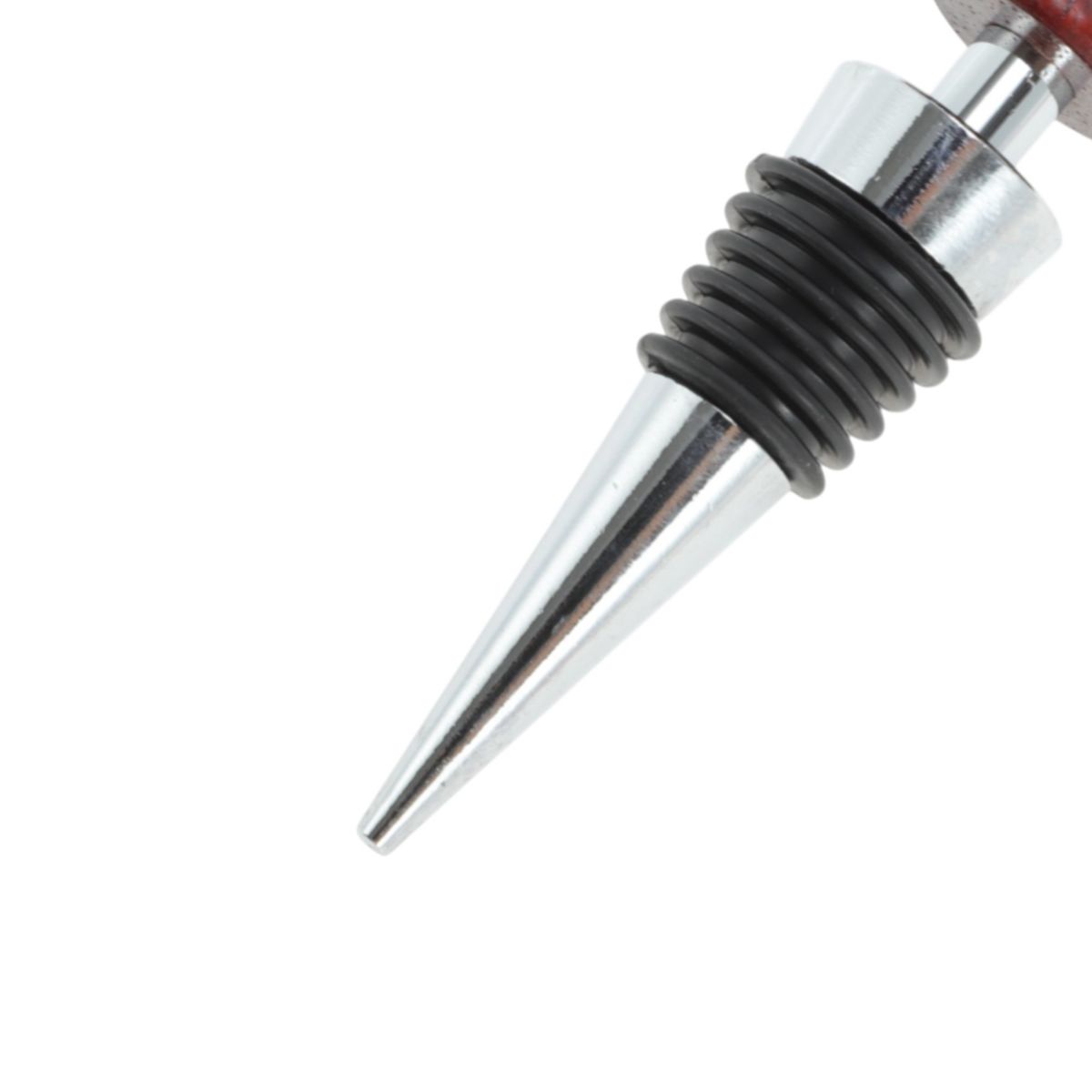 Unique Bargains Wine Stopper Aluminum Alloy TPR Wood 3.94"x0.79"x0.79" 1 Pc - thumbnail 3