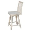 International Concepts Mission Counter Height Stool - With Swivel  - 24" Seat Height - 2 of 3
