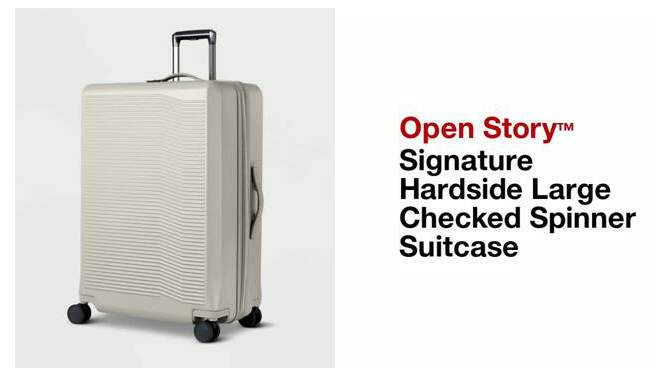 Signature Hardside Large Checked Spinner Suitcase - Open Story™, 2 of 9, play video