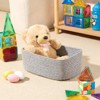 Aoibox Small Woven Cotton Rope Storage Baskets for Closet Organization Shelf Toy Nursery Shallow Bin 3 Pack Mixed Grey - 4 of 4
