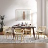 Art Leon Faux Leather Swivel Accent Dining Chair with Wood Arm and Legs - 4 of 4