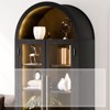 FONTOI Arched Shaped Decorative Storage Cabinet, 5-Tier Arched Bookcase with 3 Movable Shelves, Black, 30.7"*70.9"*15.7" - 4 of 4