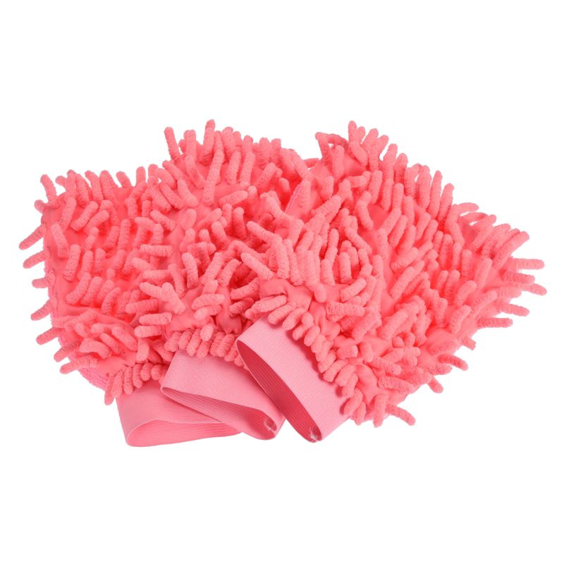 Unique Bargains Microfiber Chenille Mitts Reusable Scratch-Free Cleaning Glove Wash Sponge for Home Kitchen, 1 of 7