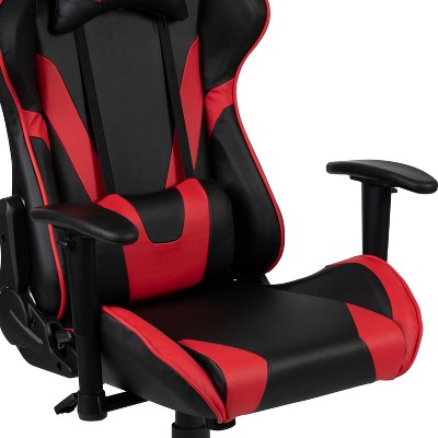 Ultimate Gamer's Red and Black Desk and Chair Set with Cup Holder