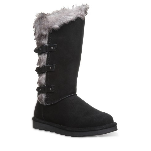 Bearpaw black tall boots best sale