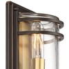 John Timberland Habitat Modern Industrial Outdoor Wall Light Fixtures Set of 2 Bronze Brass 16" Clear Glass for Post Exterior Barn Deck - 3 of 4