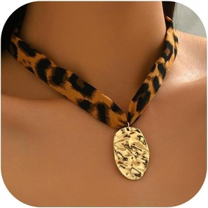 Boho Beach Scarf Necklace - Gold Starfish, Cross & Flower Charm Jewelry for Women - 1 of 4