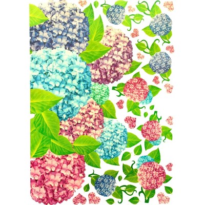 Slickblue Boiling Flowers in the Wind Wall Art Decals - Easy Apply Vinyl Stickers for Home Décor - 19.6"x27.5"