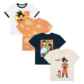 Dragon Ball Z 4-Pack Crew Neck Short Sleeve Boy's T-shirt Combo Set