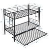 NicBex Twin/Twin Sturdy Metal Bunk Beds With Optional Trundle,Safety Guardrails&Ladder,Junior Bunk Bed Platform for Bedroom,250/350lbs Max - 3 of 4