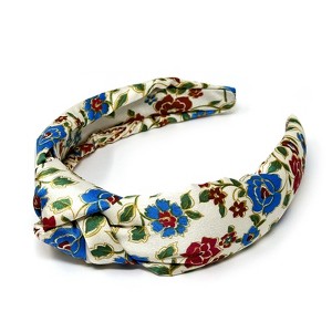 Wrapables Wide Knotted Headbands, Top Knot Headbands for Women and Girls, Floral - 1 of 4