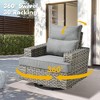 XIZZI Versatile Outdoor Rattan Sectional Sofa Set Collection, 8/9/10-Piece Set w/ Comfy Swivel Chairs, Perfect for Patio Relaxation and Entertaining - 3 of 4