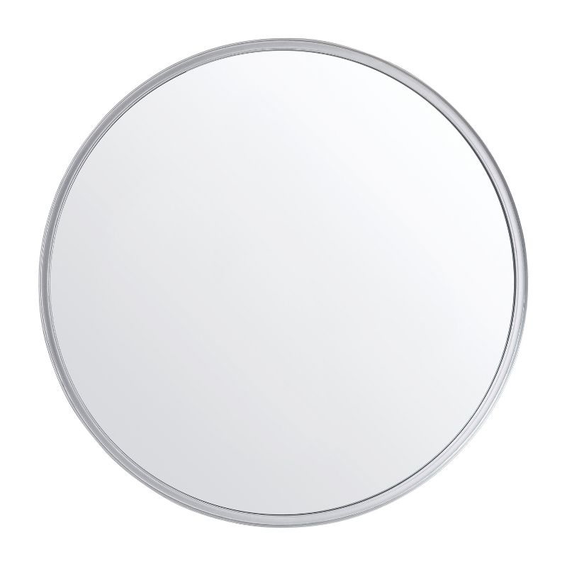Emma and Oliver Wall Mirror with Metal Frame, Silver Backing for Clarity and Shatterproof Glass for Entryways, Bathrooms & More, 3 of 13