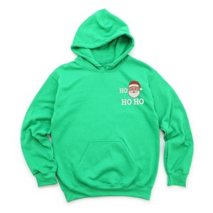 Embroidered Santa Ho Ho Ho - Women's Graphic Hoodie - 1 of 3
