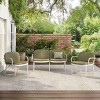 Modern Outdoor 3PCS Chat Set, Lightweight 2 Club Chairs and 1 Loveseat, Chat Chair with PP Frame and Polyester Cushions-Coolbibila - 2 of 4