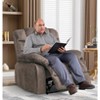 DOMETOUR Single Recliner Chair for Living Room, Manual Reclining Sofa with Breathable Fabric - image 3 of 3