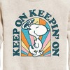 Boys' - Peanuts - Keep On Graphic Long Sleeve Fleece Sweatshirt - 2 of 4