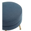 Manhattan Comfort Set of 4 Bailey Polyester Blend Upholstered Ottoman - 4 of 4