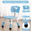 Kids Table and Chairs Set, Graffiti Desktop Plastic Children Art Table with Seat, Height Adjustable Toddler Table and Chair Set - 4 of 4