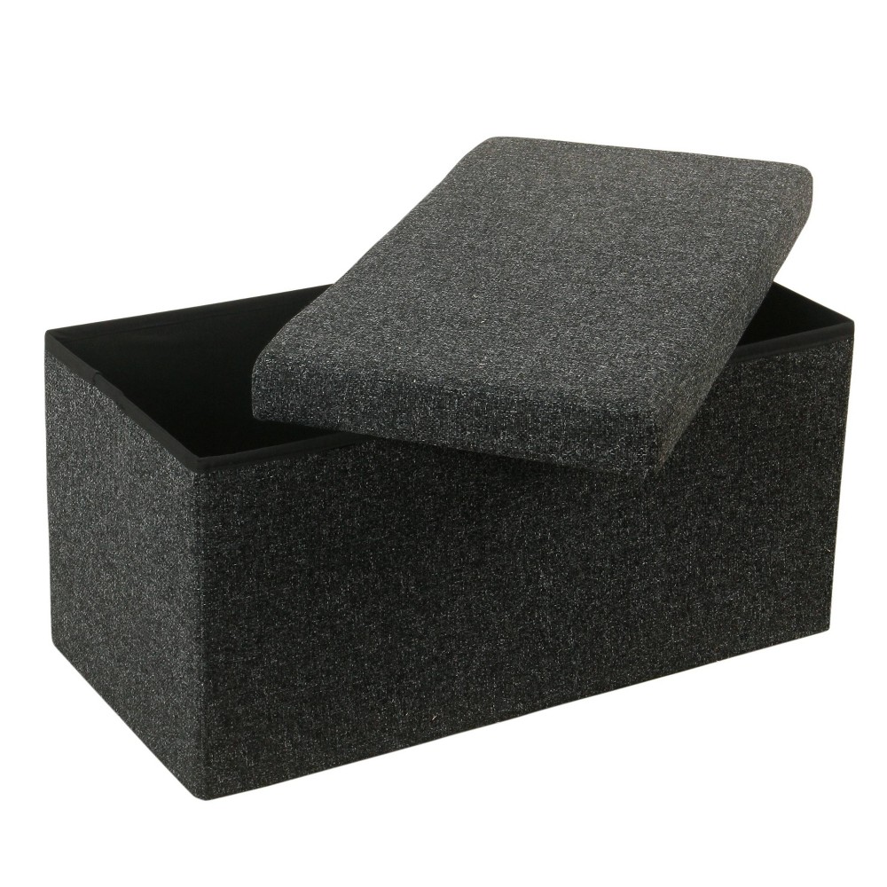 32 Collapsible Storage Bench Dark Gray - HomePop was $99.99 now $74.99 (25.0% off)
