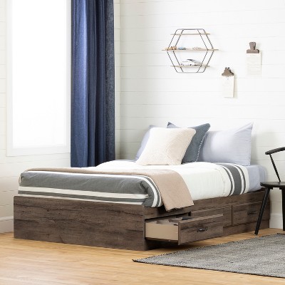 HomeStock Mates Platform Storage Bed with 3 Drawers