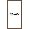 PosterPalooza | 20x40 Wide Barnwood Picture Frame, UV Acrylic, 6 Finishes - Grey, Brown, White, and Black - 2 of 4