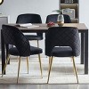 Modern Fabric Upholstered Dining Chairs Set of 4,Metal Leg Hollow Back Kitchen Dining Room Chair,Armless Padded Side Chair-Coolbibila - 3 of 4