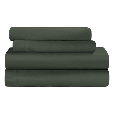 300 Thread Count Rayon From Bamboo Solid Deep Pocket Bed Sheet Set by Blue Nile Mills