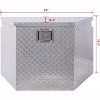 29 Inch Aluminum Trailer Tongue Tool Box Diamond Tread Heavy Duty Utility Tool Storage Box For Trailer Tongue With Lock And 2 Keys, For Truck silver - 2 of 4
