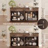 Vipbear Farmhouse Kitchen Sideboard Buffet with 3 Drawers and 4 Doors 65" Large Buffet Storage Cabinet,Coffee Wine Bar Cabinet for Living Room Kitchen - 4 of 4