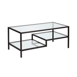 Metal Two Tier Coffee Table in Black - Henn&Hart - 1 of 4