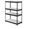 HomeRoots 48" Black And Natural Metal and Wood Adjustable Four Tier Bookcase - 4 of 4