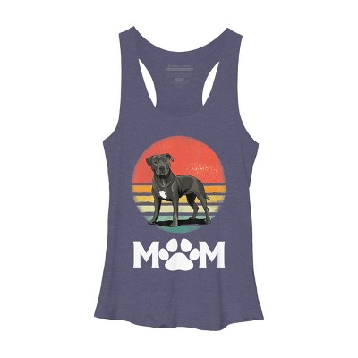 Women's Design By Humans Mother's Day Pittie Mom Pitbull Dog Lovers By JorgeLopez Racerback Tank Top