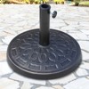 MOEPISY 17 inch 26 lbs Round Resin Umbrella Base Stand Market Parasol Holder - 2 of 4