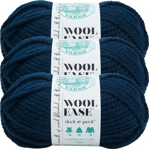Lion Brand Wool-Ease Thick & Quick Yarn-Arctic Ice, Multipack Of 3