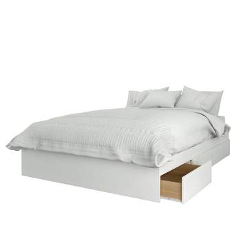 3 Drawer Storage Platform Bed White - Nexera