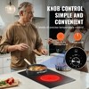 VEVOR Electric Cooktop, 12 inch 2 Burners Built-in Electric Stove Top, 3000W Ceramic Top Radiant Cooktop, with Glass Panel, Knob Control - 4 of 4