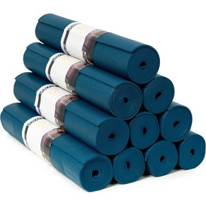 10-Pack Yoga Mats, 72x24 Inch Professional 5mm Thick Mats, Non-Slip Durable Bulk Set for Group Workouts - 1 of 4