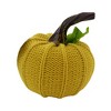 Ganz 4.0 Inch Mini Pumpkin Stem Leaf Autumn Knit Pumpkin Figurines - 3 of 3