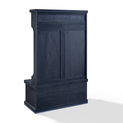 Navy Hall Tree with Bench and Storage Hooks
