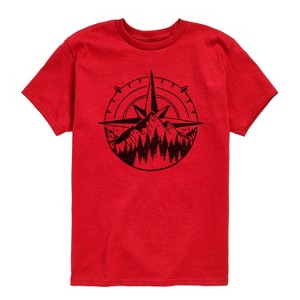 Boys' - Instant Message - Compass Nature Scene Short Sleeve Graphic T-Shirt - 1 of 4