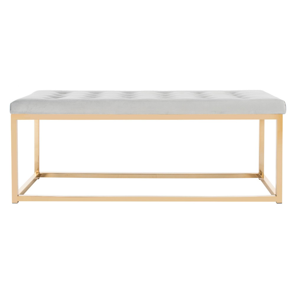 Reynolds Bench Gray Brass Safavieh For Sale