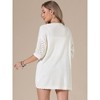 INSPIRE CHIC Women's Half Sleeve Lightweight Open Front Sheer Knit Casual Cardigan - 3 of 4
