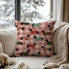 Lomsoe 1pc Christmas Red Plaid Dog Print Pillow Cover Home Comfort Decorative Pillowcase Sofa Cushion Cover - 2 of 4