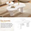 39''&16"W Set of 2 Nesting Coffee Table Set Cocktail Table Center Table End Table with Sleek Round Edge, Round, Cloud and Minimalist-ModernLuxe - 3 of 4